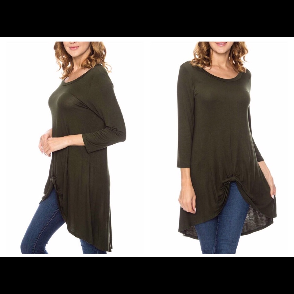 Gorgeous 3/4 Sleeve Long Tunic
